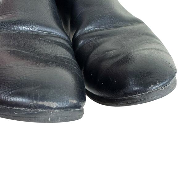 Esprit Black Tiffany Heeled Leather 90s Y2K Ankle Booties Women's Size 10 - Picture 13 of 13